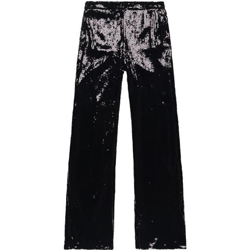 Nili Lotan pantaloni svasati con paillettes - nero