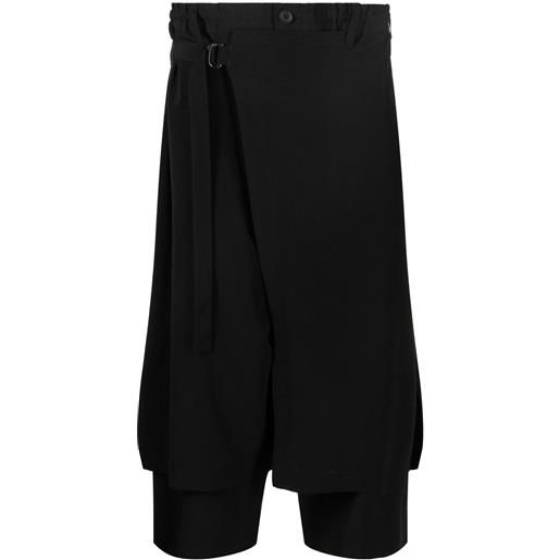 Yohji Yamamoto pantaloni a portafoglio - nero