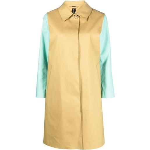 Mackintosh cappotto con design color-block - giallo