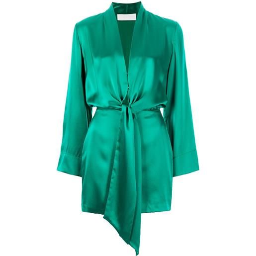 Michelle Mason abito corto con nodo - verde
