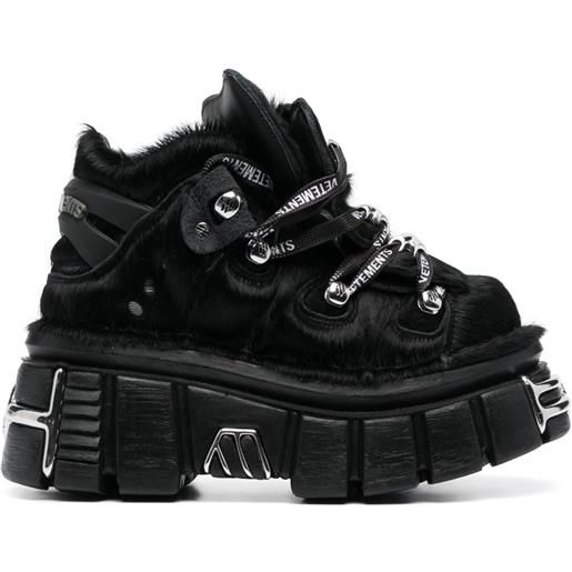 VETEMENTS sneakers con suola rialzata 75mm - nero