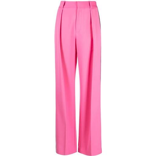 AREA pantaloni a palazzo con decorazione - rosa