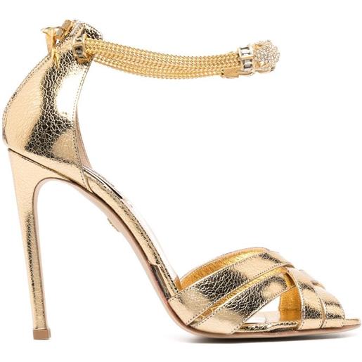 Roberto Cavalli sandali con cristalli 112mm - oro