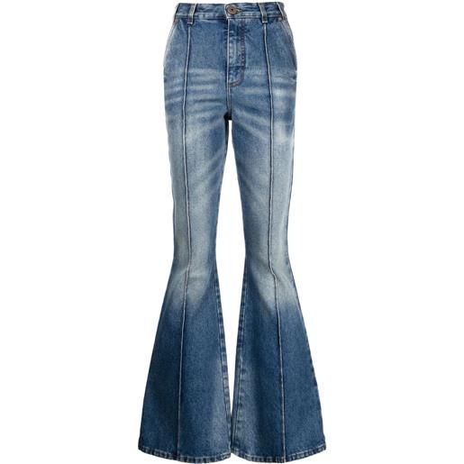 Balmain jeans svasati a vita alta - blu