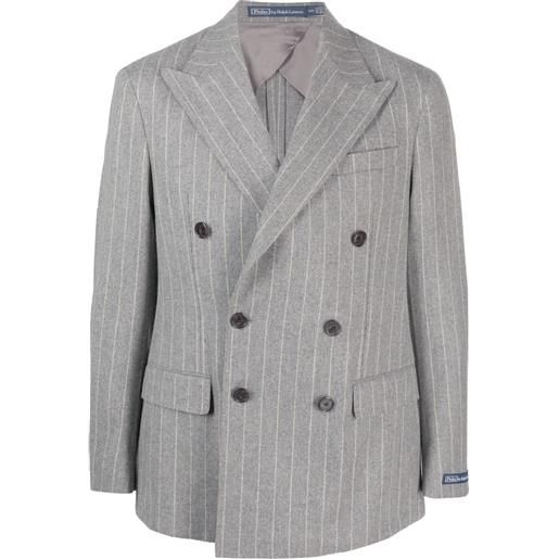 Polo Ralph Lauren blazer doppiopetto gessato - grigio