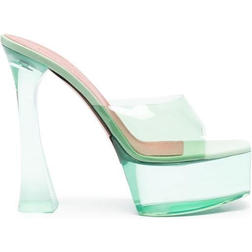 Amina Muaddi sandali dalida glass 145mm - verde