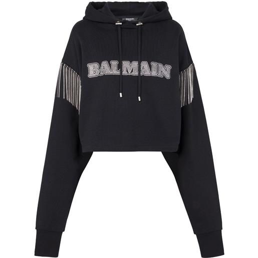 Balmain felpa con cappuccio - nero