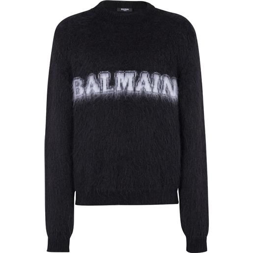 Balmain maglione con stampa - nero