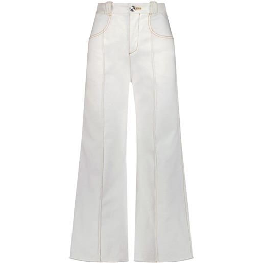 Giambattista Valli jeans con cuciture a contrasto - bianco