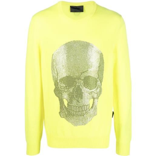 Philipp Plein maglione con logo - giallo