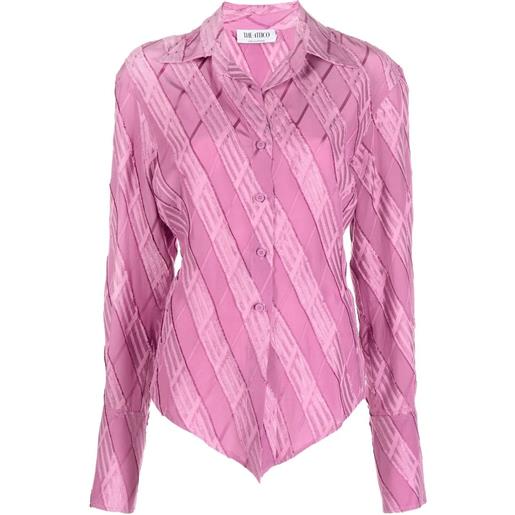 The Attico camicia con effetto jacquard - rosa