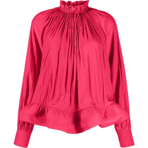 Lanvin blusa con arricciatura - rosso