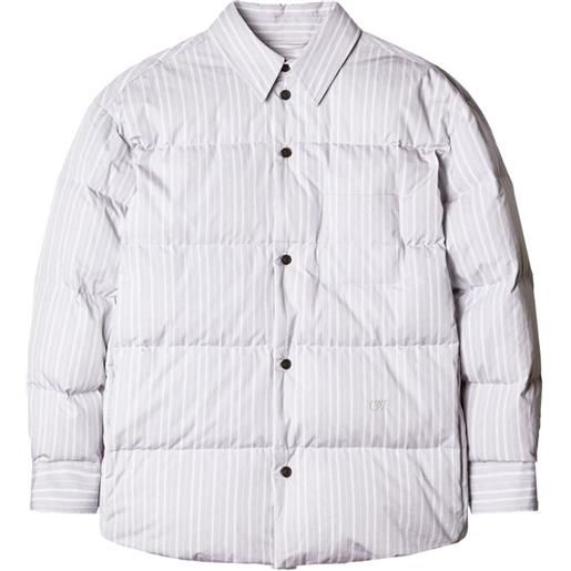 Off-White giacca-camicia a righe - grigio