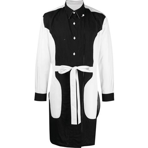 Yohji Yamamoto camicia con design color-block - bianco