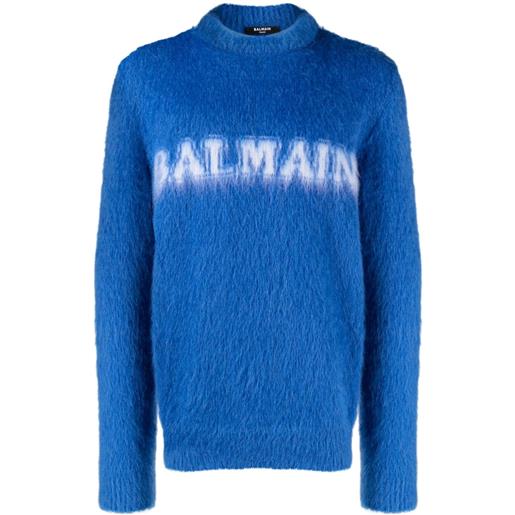 Balmain maglione con stampa - blu