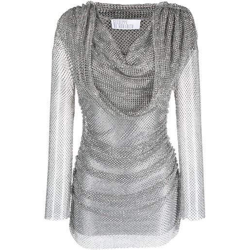 Giuseppe Di Morabito abito corto con cappuccio - argento