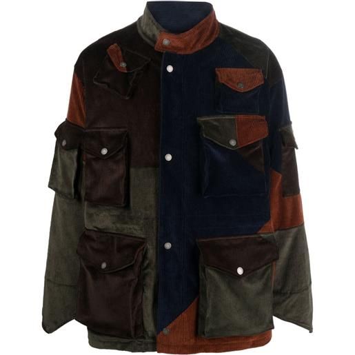 Baracuta giacca con design color-block - blu