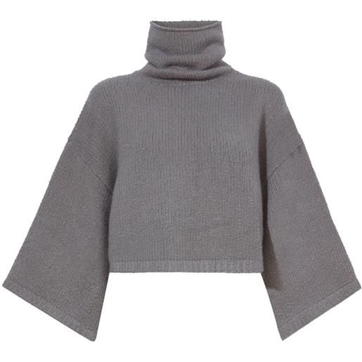Proenza Schouler cropped cashmere roll-neck jumper - grigio