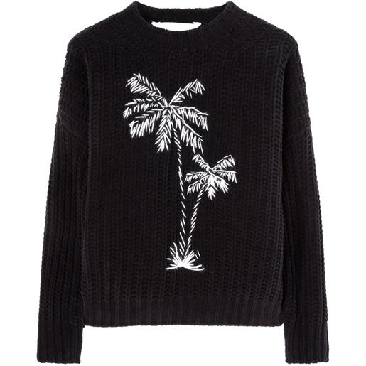 Palm Angels maglione con ricamo - nero