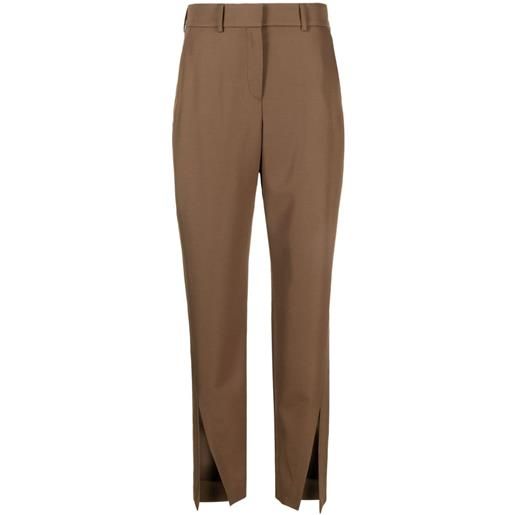 Balmain pantaloni sartoriali con spacchi - marrone