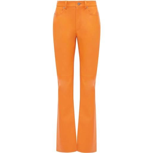 JW Anderson pantaloni svasati in pelle - arancione