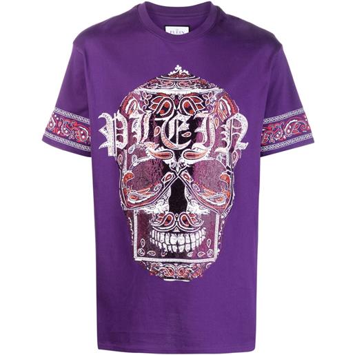 Philipp Plein skull-print t-shirt - viola