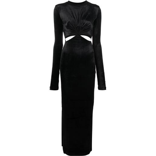 Nensi Dojaka abito lungo con dettaglio cut-out - nero
