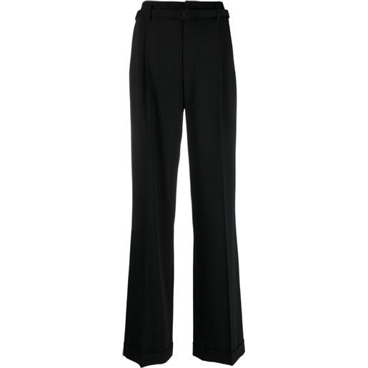 Ralph Lauren Collection pantaloni sartoriali a vita alta - nero
