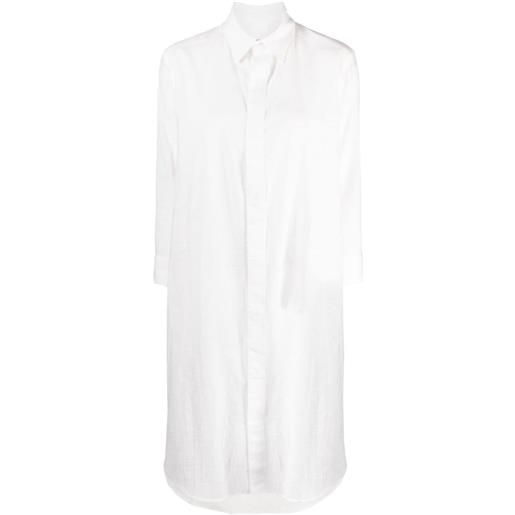Yohji Yamamoto abito con colletto classico - bianco