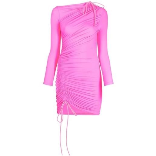 Balenciaga abito corto con coulisse - rosa