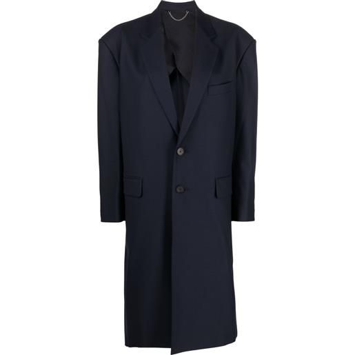 AMBUSH cappotto midi monopetto - blu