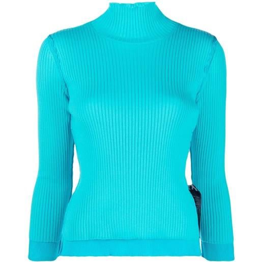 Balenciaga maglione aderente reversibile - blu