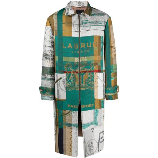 Labrum London cappotto maya angelou con stampa - verde