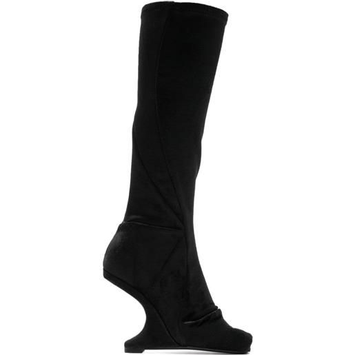 Rick Owens Lilies stivali cantilever 11 - nero