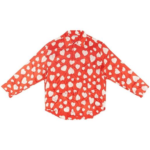 Balenciaga camicia qixi hearts minimal - rosso