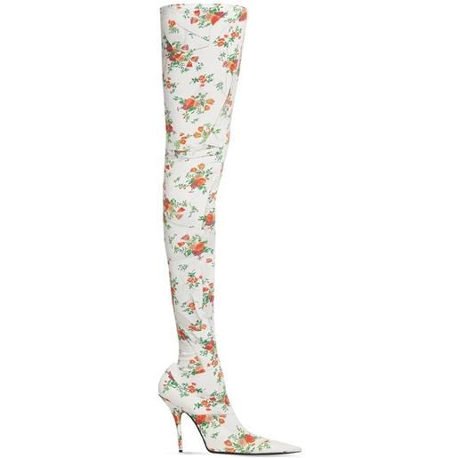 Balenciaga stivali a fiori - bianco