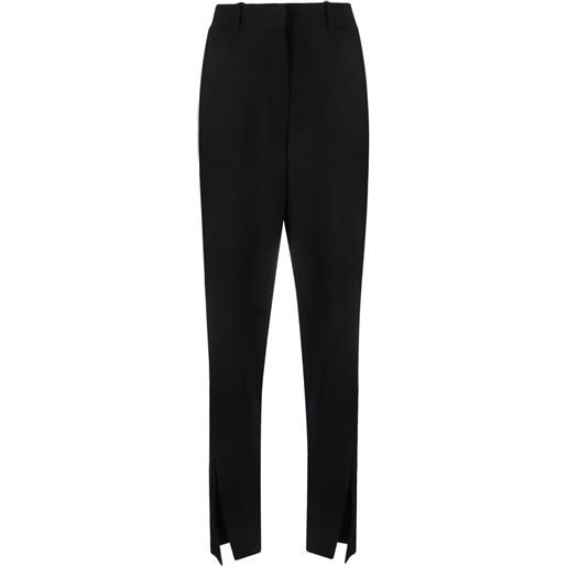 Balmain pantaloni affusolati con spacco - nero