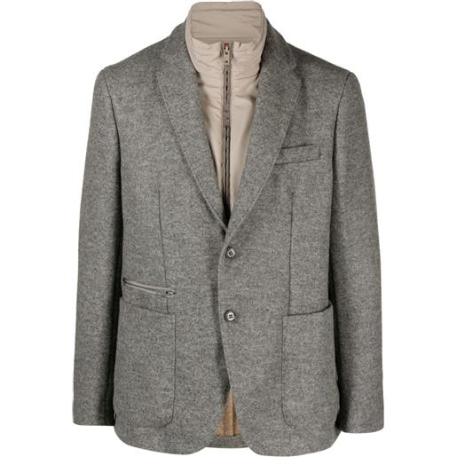 Fay blazer monopetto a strati - grigio