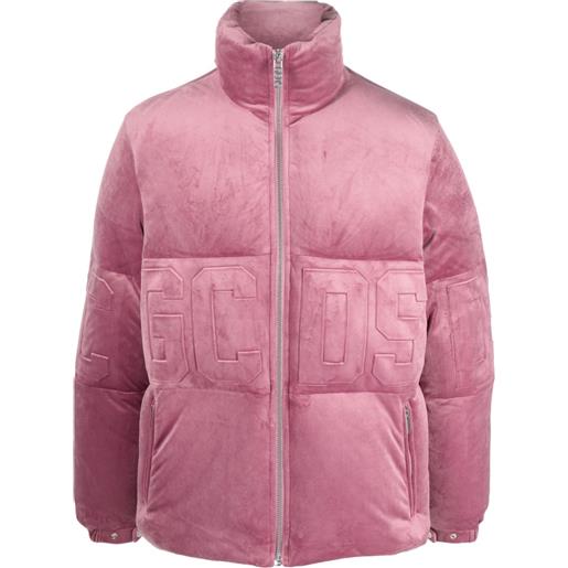 Gcds giacca con logo goffrato - rosa