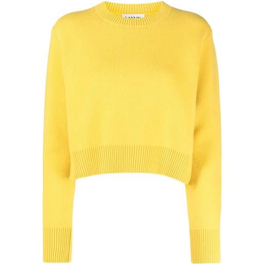 Lanvin maglione crop girocollo - giallo