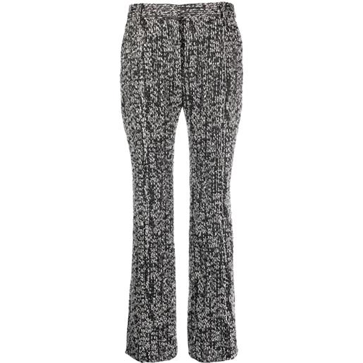 Lanvin pantaloni svasati in tweed - nero