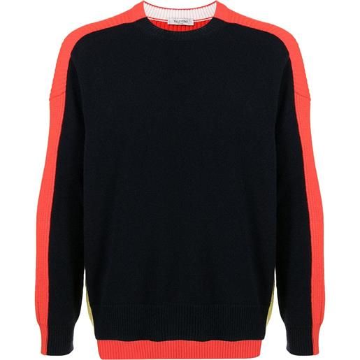 Valentino Garavani maglione con design color-block - rosso