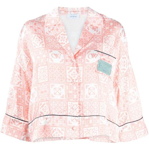 Off-White camicia con stampa grafica - rosa