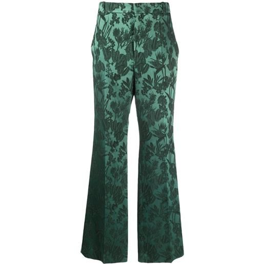 Chloé pantaloni a fiori sartoriali - verde