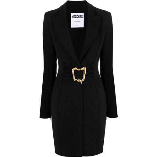 Moschino abito stile blazer con cintura - nero
