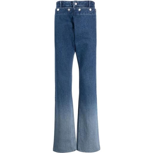 Botter double-waistband straight-leg jeans - blu