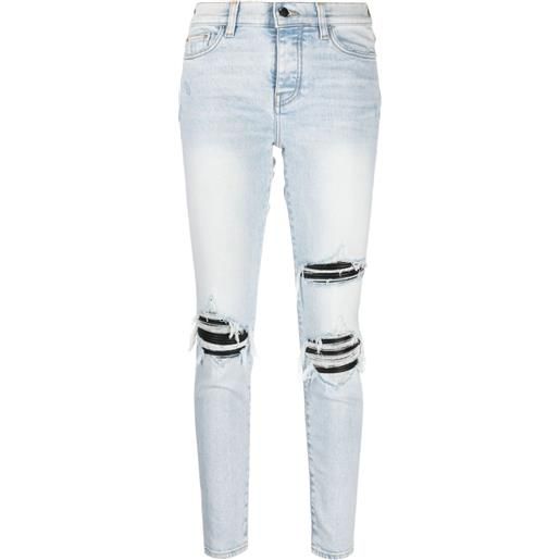 AMIRI jeans skinny mx1 con effetto vissuto - blu