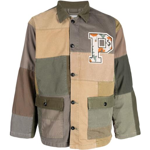 PRESIDENT'S giacca stile militare con applicazione - marrone