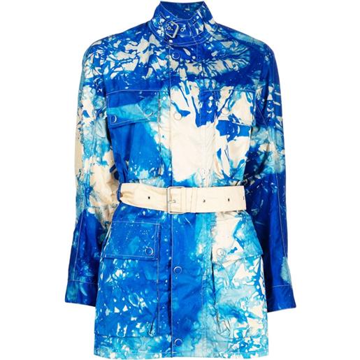 Stain Shade giacca con stampa grafica - blu