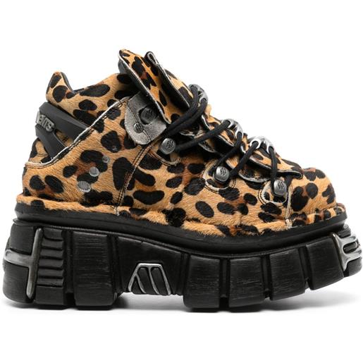 VETEMENTS sneakers leopardate VETEMENTS x new rock - marrone